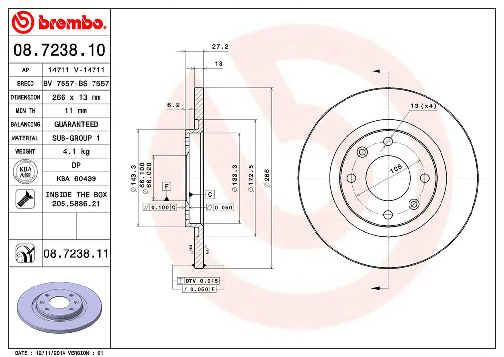 Brake Disc 08.7238.11