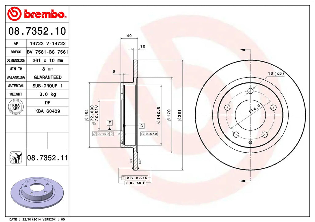 Brake Disc 08.7352.11