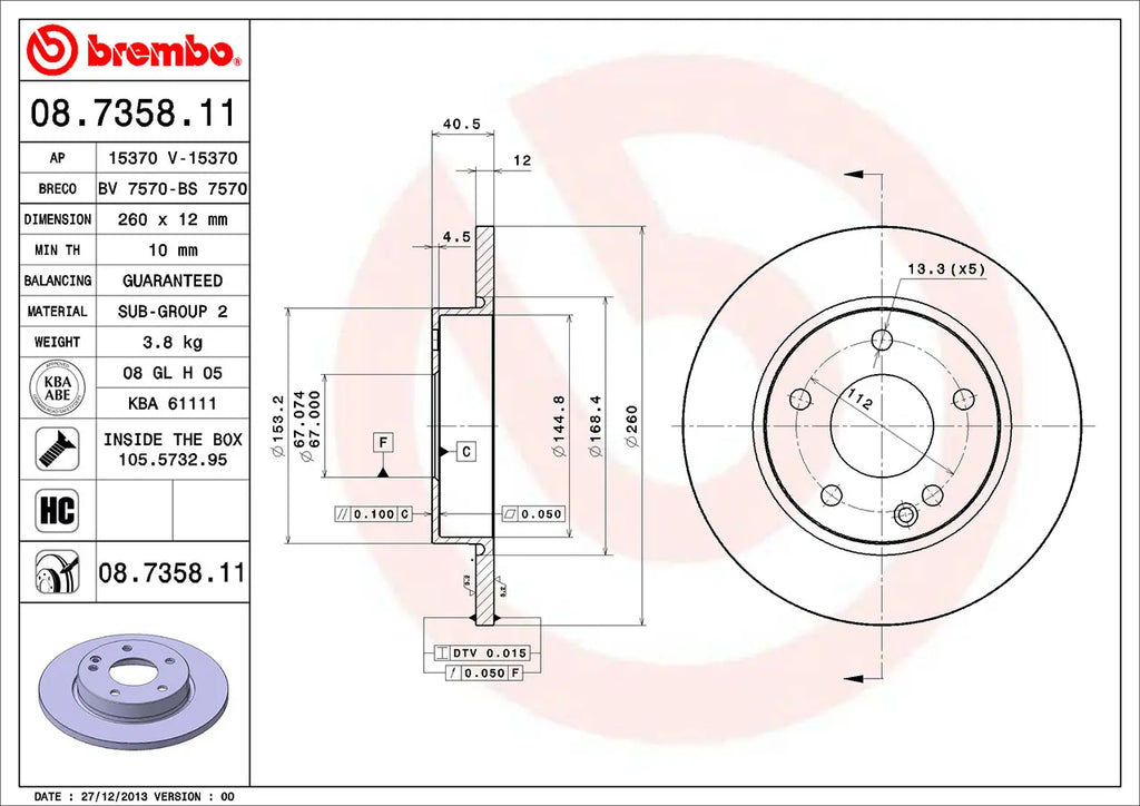 Brake Disc 08.7358.11