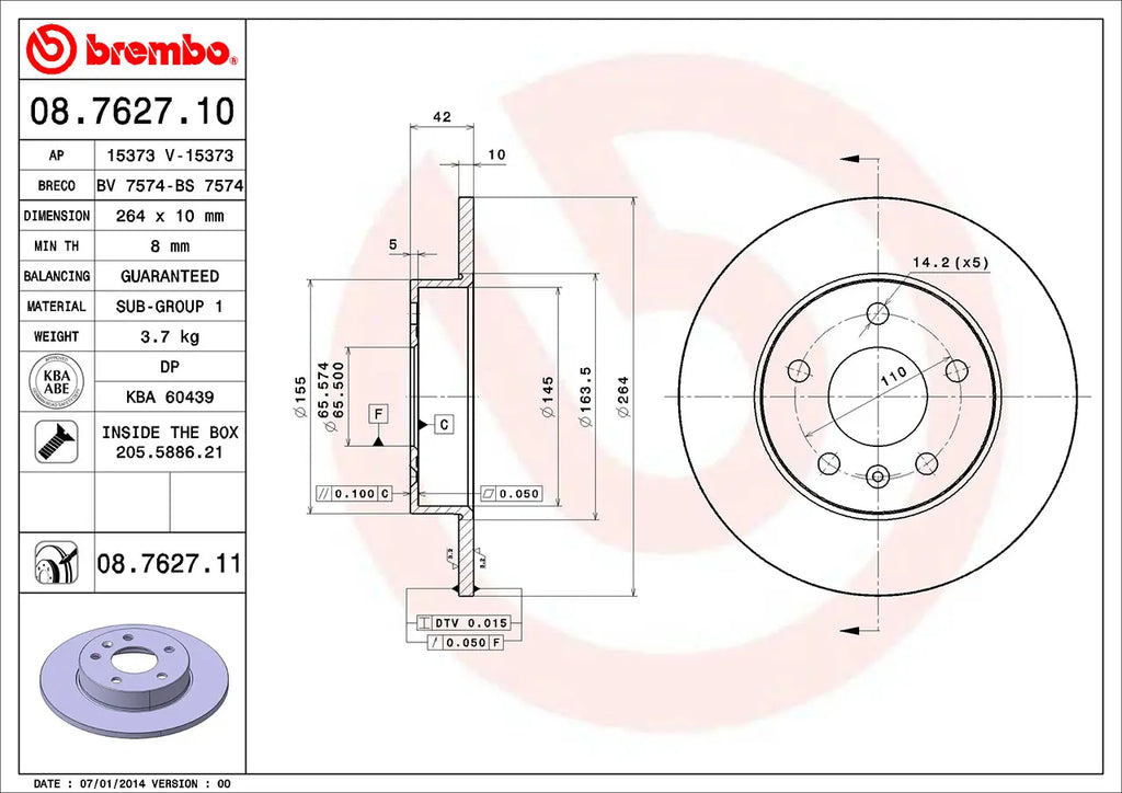 Brake Disc 08.7627.11