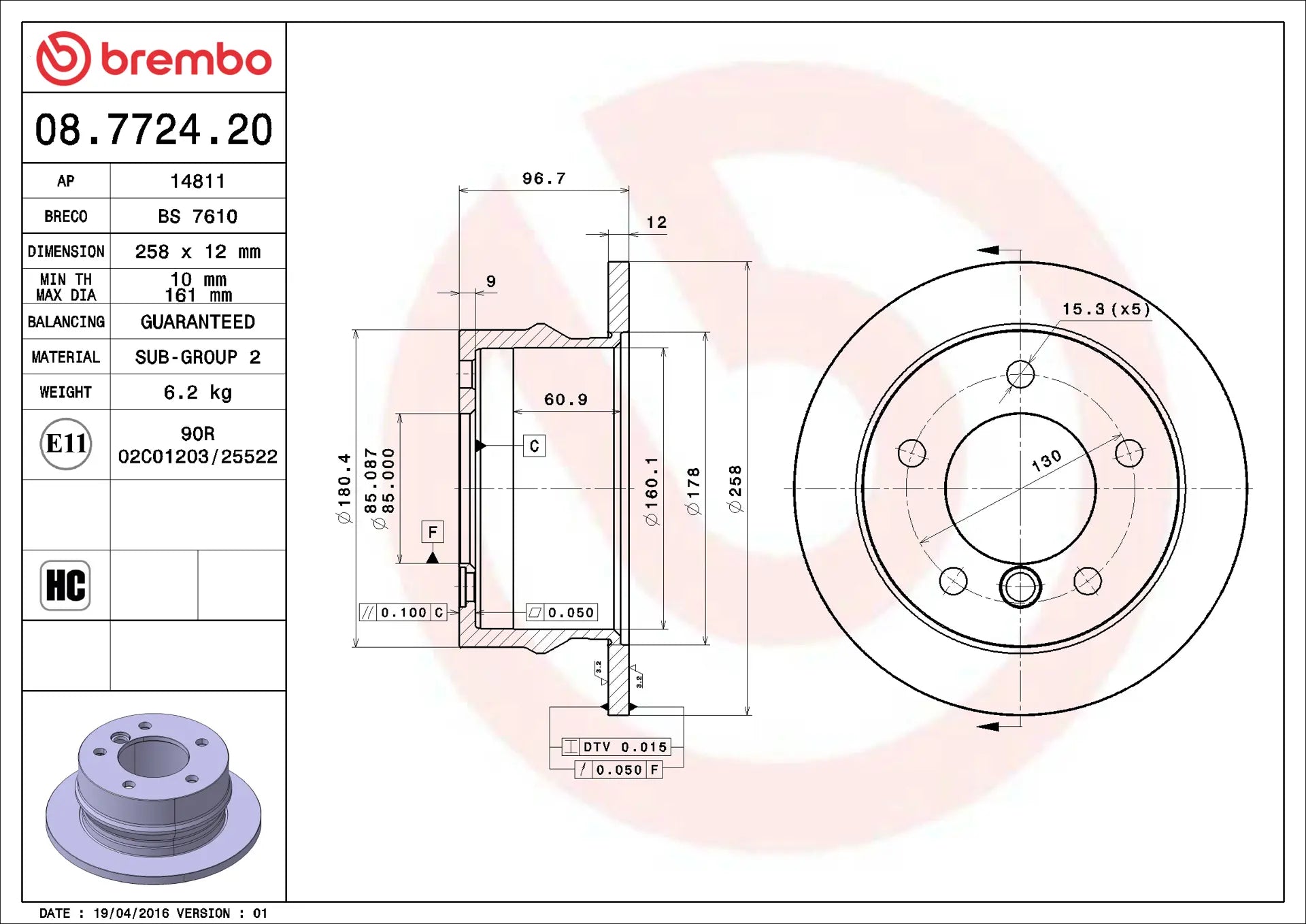Brake Disc 08.7724.20