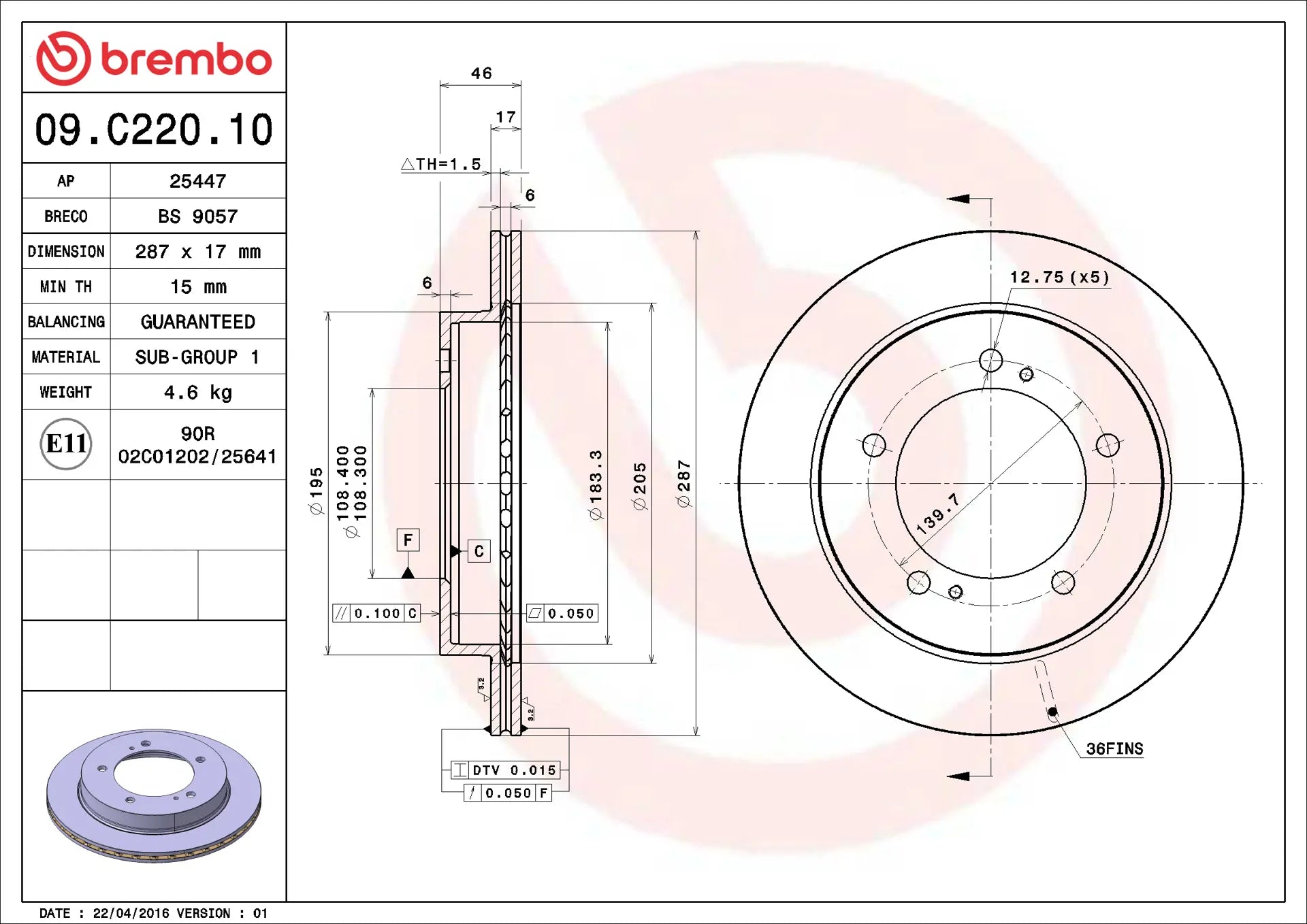 Brembo Brake Disc for Maruti Jimny Front