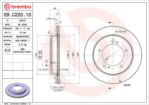 Brembo Brake Disc for Maruti Jimny Front