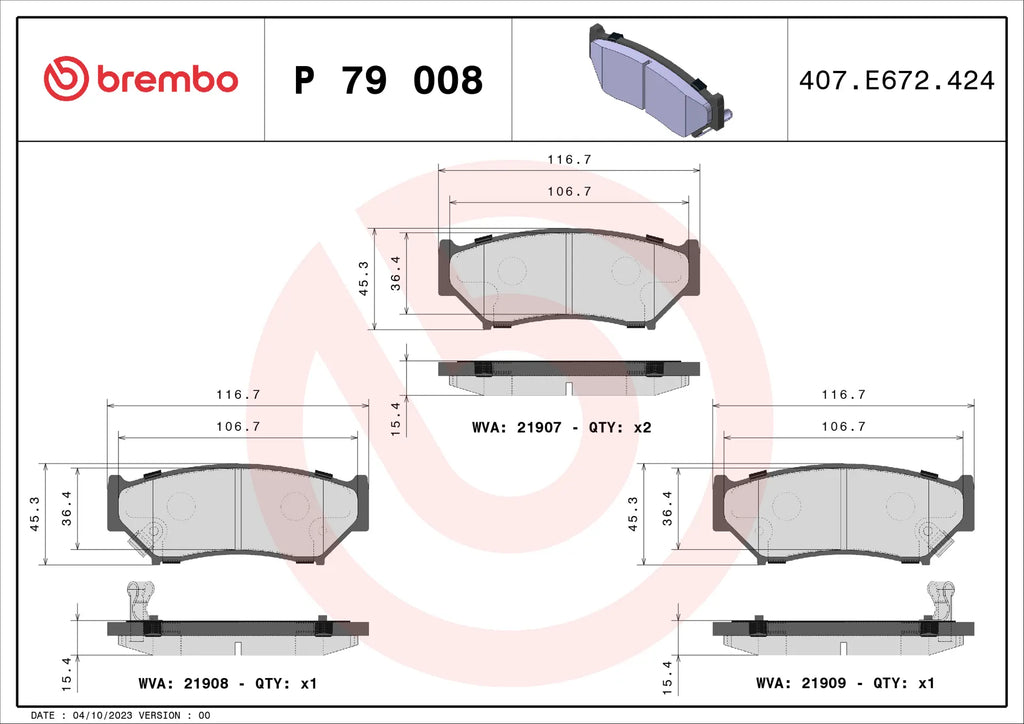Brembo Brake Pad for Maruti Jimny JB74